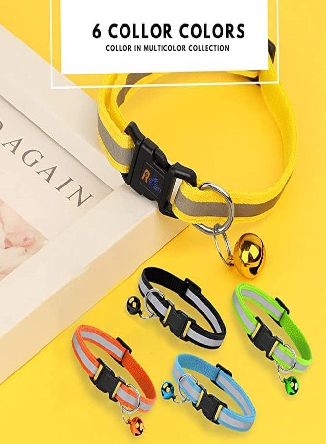 Pups&Pets طوق عاكس للقطط من Pups&Pets - طوق نايلون قابل للتعديل 10 مم مع جرس للكلاب الصغيرة والجراء والقطط (عبوة من قطعتين) - اللون حسب التوافر - Image 3